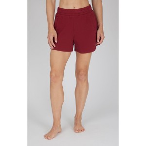 Yogalicious Womens Loop Terry Up Shore Fold Over Short - 1 of 3