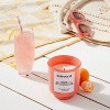 7oz Coral Exterior Painted Glass with Glass Lid Extrovert Peach Candle Orange - Room Essentials™ - 2 of 3