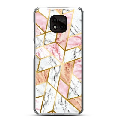 MyBat Fusion Protector Cover Case Compatible With Motorola Moto G Power (2021) - Electroplated Pink Marbling