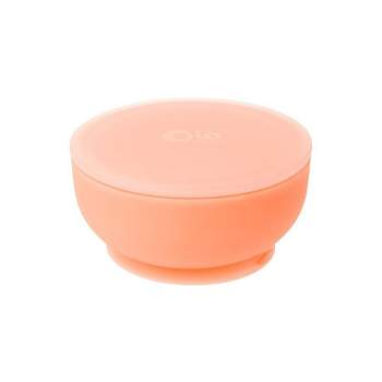Olababy Suction Bowl with Lid - Coral