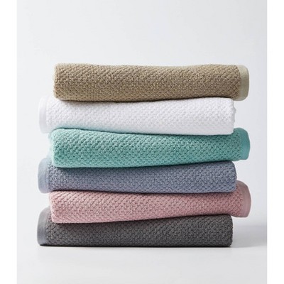 Seafoam Cotton Bamboo Honeycomb Weave Towel Set