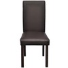 vidaXL Dining Chairs, 4 Pcs, Brown Faux Leather - image 2 of 4