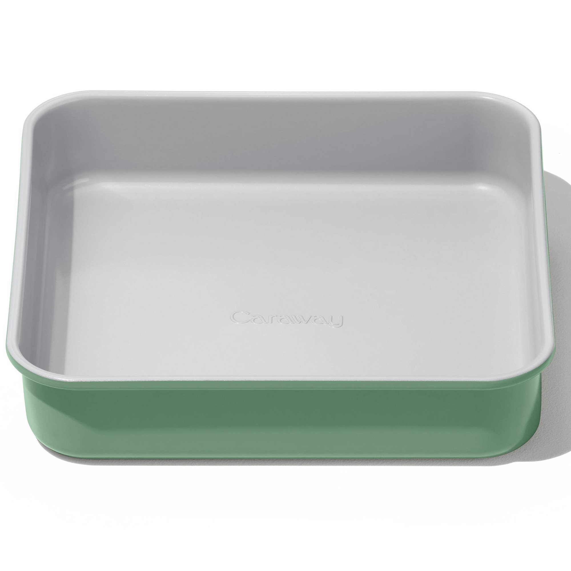 Caraway Home 8.94" Nonstick Ceramic Square Pan Sage: Aluminized Steel Bakeware, Hand Wash, 1 Year Warranty