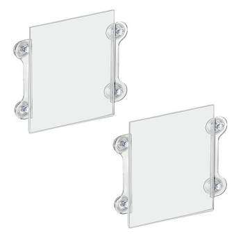 Azar Displays Clear Acrylic Window/Door Sign Holder Frame with Suction Cups 8.5''W x 11''H, 2-Pack