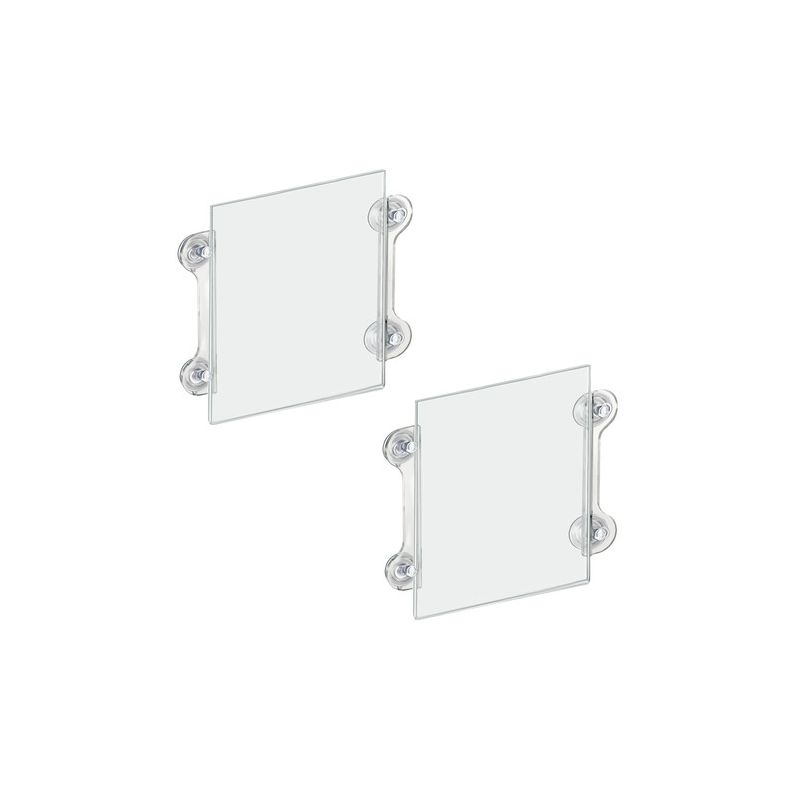 Azar Displays Clear Acrylic Window/Door Sign Holder Frame with Suction Cups 8.5''W x 11''H, 2-Pack, 1 of 10