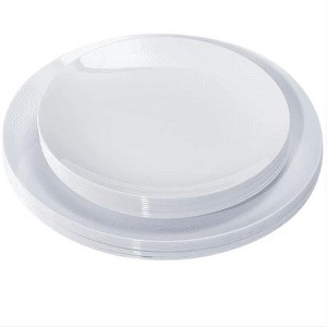 Trendables Disposable Plastic Plate Set - 20 x 8" and 20 x 10" Setting for 20 People-40 Count Plates. - 1 of 4