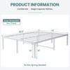 Lusimo 18 Inch Bed Frame Easy Assembly Metal Platform Bed with Steel Slat Support All Sizes - 3 of 4