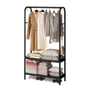 67.7" Clothing Rack with Shelves, Heavy Duty Freestanding Garment Rack, Metal Clothes Hanger Organizer for Bedroom, Office, Living Room - 1 of 4