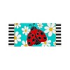 Evergreen Ladybug with Daisies Sassafras Indoor Outdoor Switch Doormat 1'10"x10" Multicolored - 2 of 4
