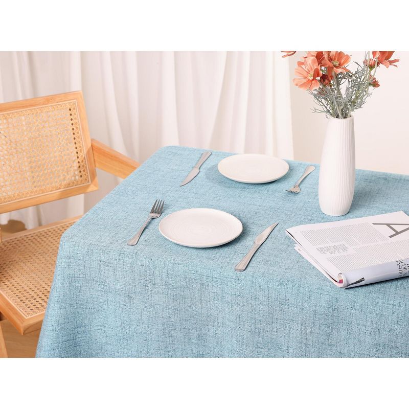 Unique Bargains Tassels Wrinkle-Resistant Washable Cotton Linen Tablecloth 1 Pc, 2 of 6