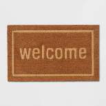 1'6"x2'6" 'Welcome' Embossed Coir Doormat Natural - Threshold™