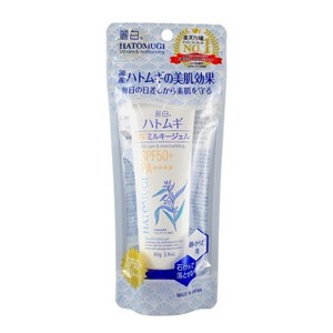 Kumano Cosme Reihaku Hatomugi The UV Milky Gel SPF50+ PA+ - 2.52 oz - Your daily dose of hydration and high-level UV armor - 1 of 4