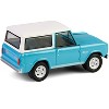 1966 Ford Bronco Custom SUV Turquoise Blue with White Top "Barrett-Jackson" Series 15 1/64 Diecast Model Car by Greenlight - 4 of 4
