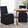 KINWELL Performance Fabric Slipcover Dining Chair Side Chair With Casters, Set of 2 - 2 of 4