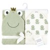 Hudson Baby Infant Boy Cotton Animal Face Hooded Towel, Prince Frog, One Size - 2 of 4