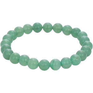 8mm Beaded Bracelets with Natural Gemstones for Women & Men, Elastic Adjustable Protection Crystal Bracelet - 1 of 4