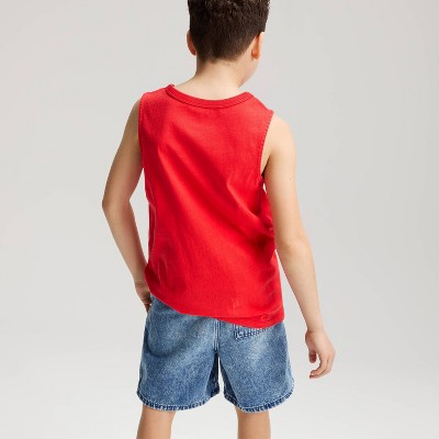 Cat & Jack Boys' Spider-Man Oversized Graphic Tank Top - Cat & Jack™ Red S — фото 3