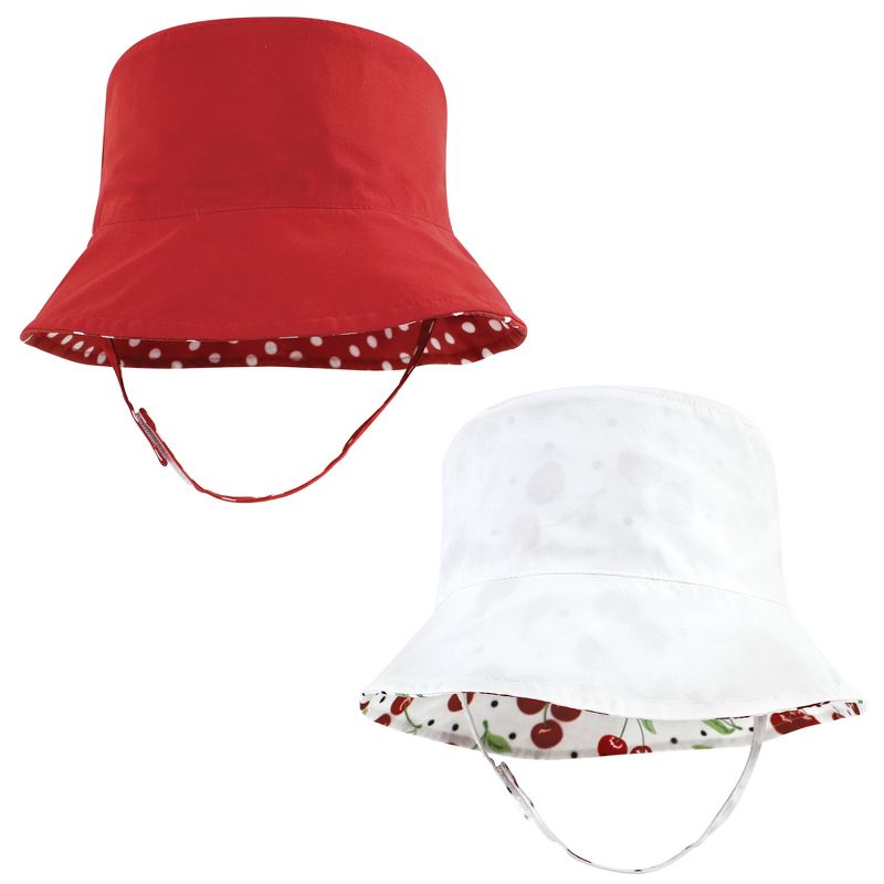 Hudson Baby Infant Girl Sun Protection Hat, Cherries Dot, 3 of 8
