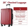 28 Inch Expandable Hardside Luggage with Double Spinner Wheels TSA Lock Durable Lightweight Suitcase for Vacation - Cuddlewood - 4 of 4