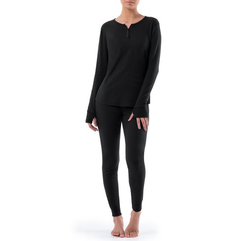 Fruit Of The Loom Women's And Plus Thermal Long Underwear Henley