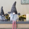 SEVOBAL Christmas Gnomes Set of 4 Holiday Table Ornaments with Plaid Knit Hats Long Beards for Festive Home Decor, Gray, 7.5"*3.1"*14.6" - 2 of 4