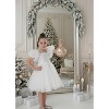 2Bunnies Girls 1-9Y Beaded Sequin Embellished Tulle Puff Sleeve Christmas Party Dress - 2 of 4