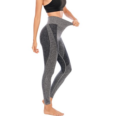 DOMETOUR 4 inches Contrast High Rise Shaping Waistband Yoga Pant With Tummy Control