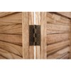 Legacy Decor Room Divider Rustic Wood w/ Decorative Cutout - 3 of 4