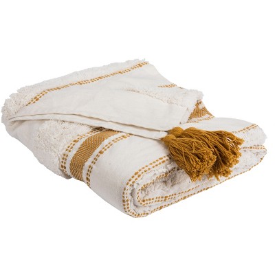 Polli Throw Blanket Mustard Yellow beige 50