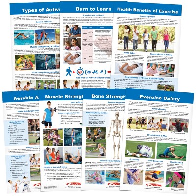 Sportime Exercise Facts Bulletin Board Charts, set of 7, Grades 5 through 12
