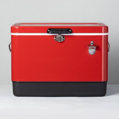 Vintage 54qt Metal Cooler Red - Hearth & Hand™ with Magnolia