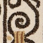 ivory/dark brown