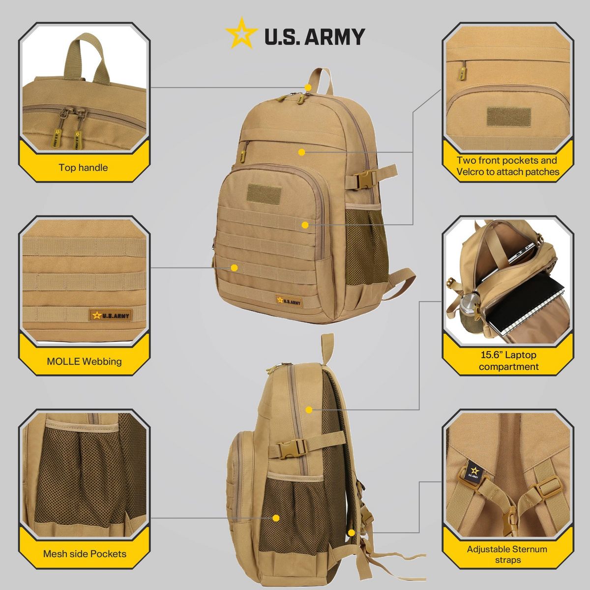 U.S. Army 22L TANGO Tactical Laptop Backpack - thumbnail 10