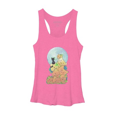 Women's Design By Humans Cat Pumpkin Pile By AwkwardDragon Racerback Tank Top