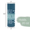 Elanze Designs Best Dog Dad Ever Bluegreen Pawprints 20 ounce Stainless Steel Travel Tumbler - 2 of 4