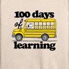 Women's - Peanuts - 100 Days Of Learning Lightweight French Terry Wide Neck Long Sleeve Shirt - 2 of 4