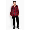 Avenue Women's Plus Size Kylee Plaid Shirt - 4 of 4