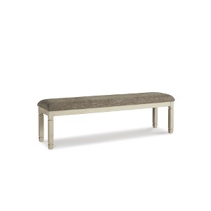 Signature Design by Ashley Casual Bolanburg 65" Dining Bench, Antique Cream/Brown - 1 of 4