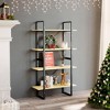 vidaXL 4-Tier Book Cabinet 31.5"x11.8"x55.1" Solid Pine Wood - 2 of 4