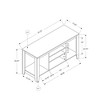 48" Laminate Contemporary TV Stand with Adjustable Shelves, Wire Management, and Thick Panel Construction for Living Room - 4 of 4