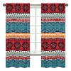 Sweet Jojo Designs Window Curtain Panels 84in. Red Boho Red Blue Orange - 2 of 4
