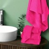 Ultra Soft 6 Pack Cotton Towel Set, Hot Pink Bath Towels 28x55 Inches, Hand Towels 16x24 Inches Wash Cloths 12x12 - 3 of 4