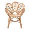 bali & pari Eliava Natural Rattan Flower Accent Chair Natural Brown: Indoor Wicker, No Assembly Required - 3 of 4