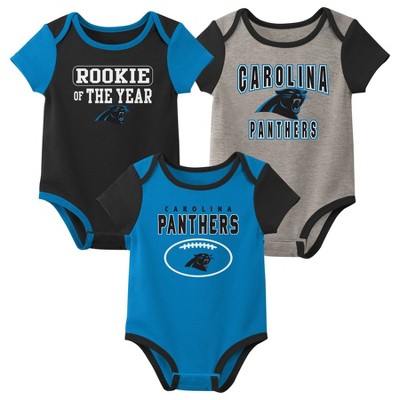 NFL Carolina Panthers Baby Boys' 3pk Bodysuit Set