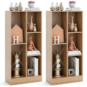 Tangkula 5-Cube Bookshelf 41" Floor Bookcase w/ 2 Anti-Tipping Kits Freestanding Storage - 1 of 4
