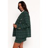 Petal and Pup Jules Twill Plaid Blazer - Green S - 2 of 4