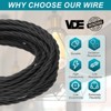 Unique Bargains Twisted Cloth Covered Braided Lamp Fan Electrical Wire 18AWG - 3 of 4