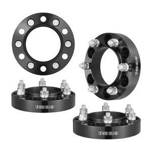 VEVOR Wheel Spacers, 1.25" 6"x5" Wheel Adapters, 6 Lug Forged Spacer, 106.1 mm Bore Hubcentric M12 x1.5 Studs Spacers, Fit for 1979-2023 Toyota,BLACK - 1 of 4