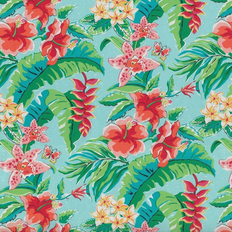 25" Tropical Paradise Floor Pillow Blue - Pillow Perfect, 4 of 5