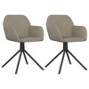vidaXL Swivel Dining Chairs 2 pcs Light Gray Velvet - 2 of 4